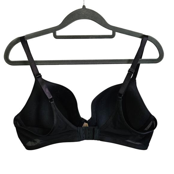 Adore Me Women's 38D Classic Coverage Tee Shirt Bra Solid Black Everyday Basic - Picture 3 of 5